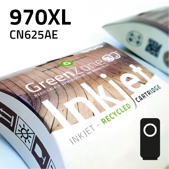 Green Zone para HP CN625AE (970XL) Negro (140 ml)