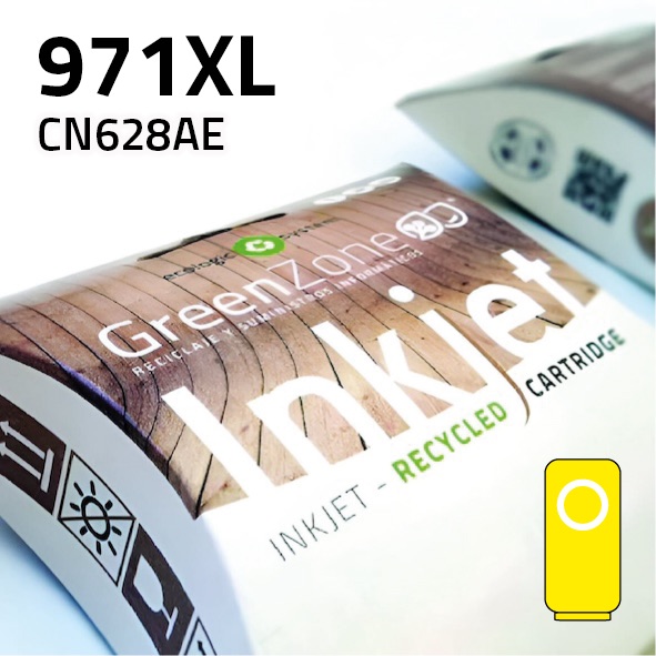 Green Zone para HP CN628AE (971XL) Amarillo (90 ml)