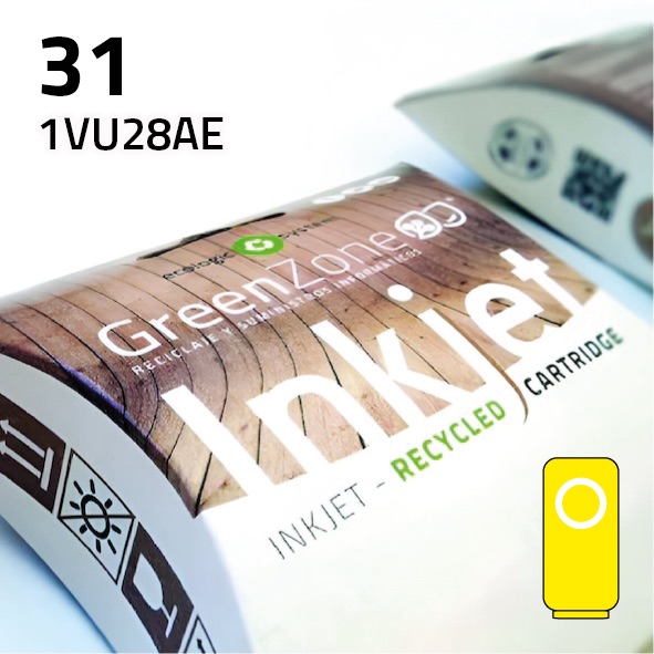 [GHCVU28Y] Green Zone para HP 1VU28AE (31) Amarillo (70 ml)