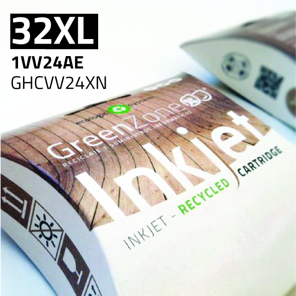 Green Zone para HP 1VV24AE (32XL) Negro (140 ml)