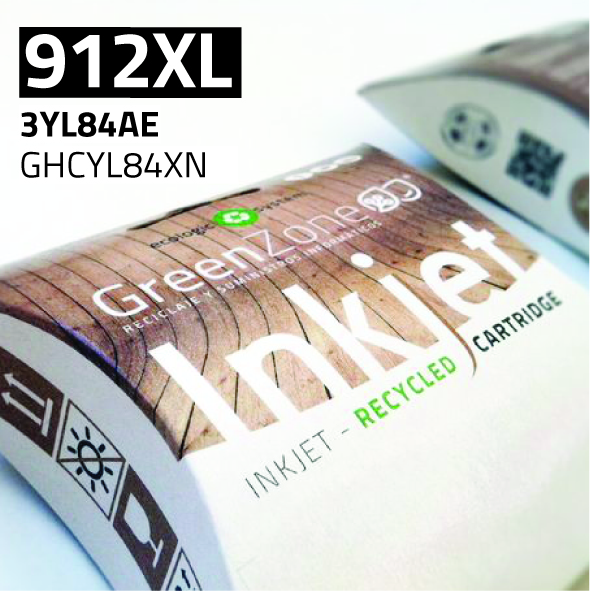 Green Zone para HP 3YL84AE (912XL) Negro (825 Copias)