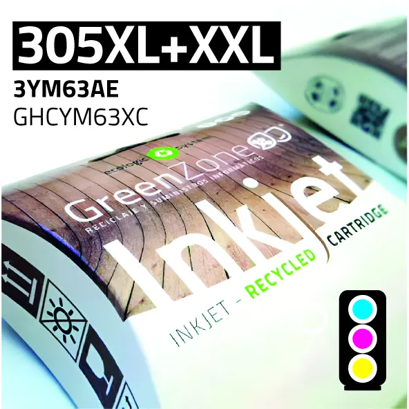 Green Zone para HP 3YM63AE (305XL+XXL) Color (19 ml)