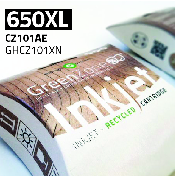 Green Zone para HP CZ101AE (650XL) Negro (20 ml)