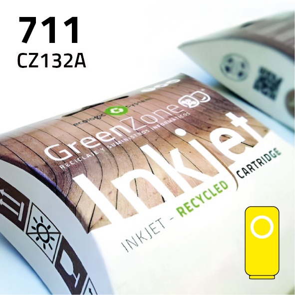 Cartucho HP CZ132A (711) amarillo | 29 ml | Green Zone