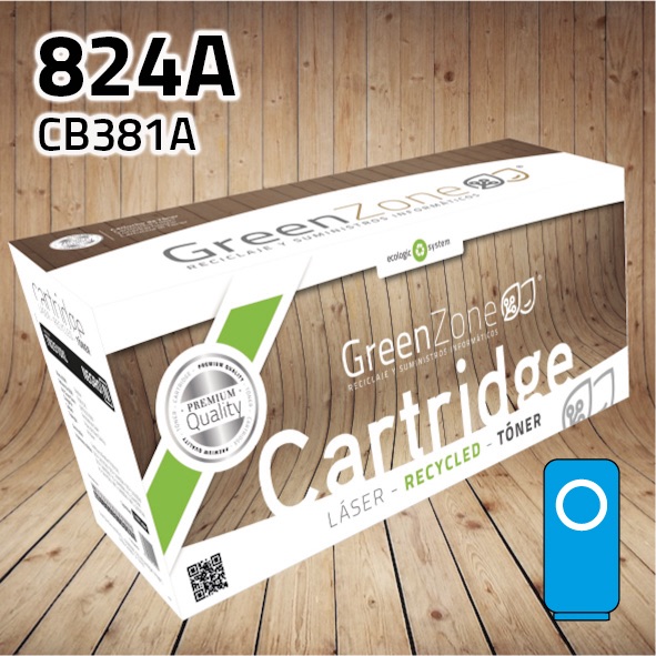 Green Zone para HP CB381A (824A) Kit Toner Cian (21.000 Copias)