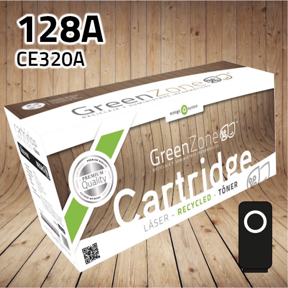 Tóner HP CE320A (128A) negro | 2.200 páginas | Green Zone
