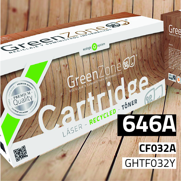Green Zone para HP CF032A (646A) Amarillo (12.500 Copias)