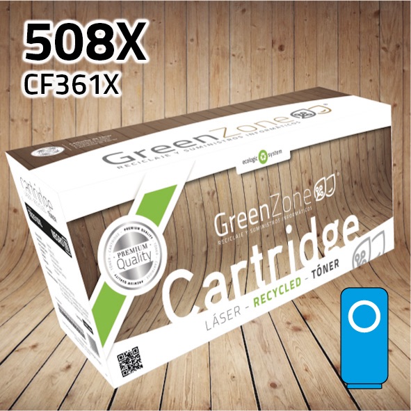 [GHTF361XC] Tóner HP CF361X (508X) cian | 9.500 páginas | Green Zone