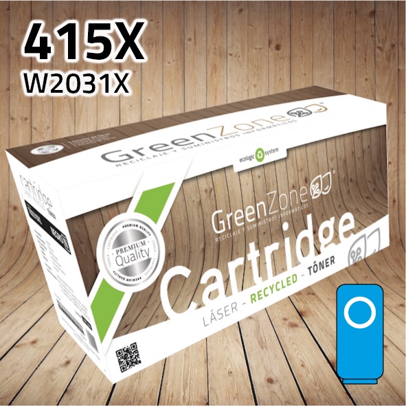 Tóner HP W2031X (415X) cian | 6.000 páginas | Green Zone