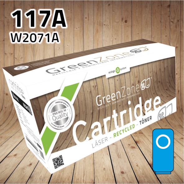 Green Zone para HP W2071A (117A) Kit toner Cian (700 Copias)