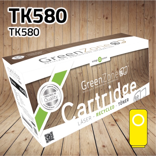 Green Zone para Kyocera TK580 Kit Toner Amarillo (2.800 Copias)