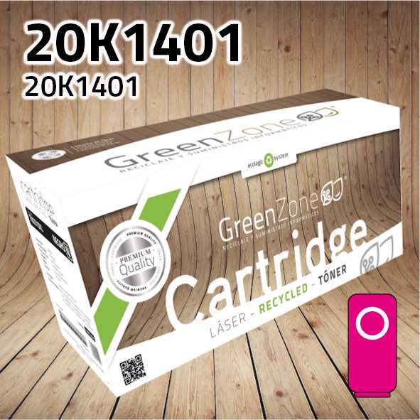 Green Zone para Lexmark 20K1401 Kit Toner Magenta (6.600 Copias)