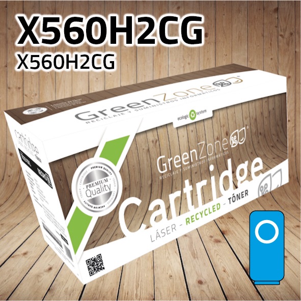 Green Zone para Lexmark X560H2CG Kit Toner Cian (10.000 Copias)