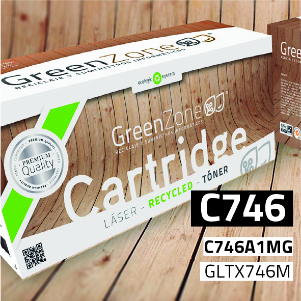 Green Zone para Lexmark C748A2MG (C746) Kit Toner Magenta (7.000 Copias)