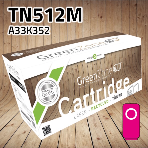 Green Zone para Konica Minolta TN512M Kit Toner Magenta (26.000 Copias) Polimerizado
