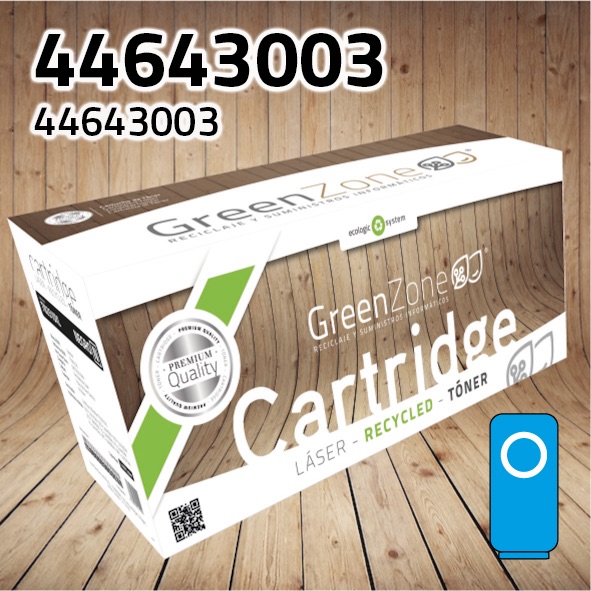 Green Zone para Oki 44643003 Kit Toner Cian (7.300 Copias)