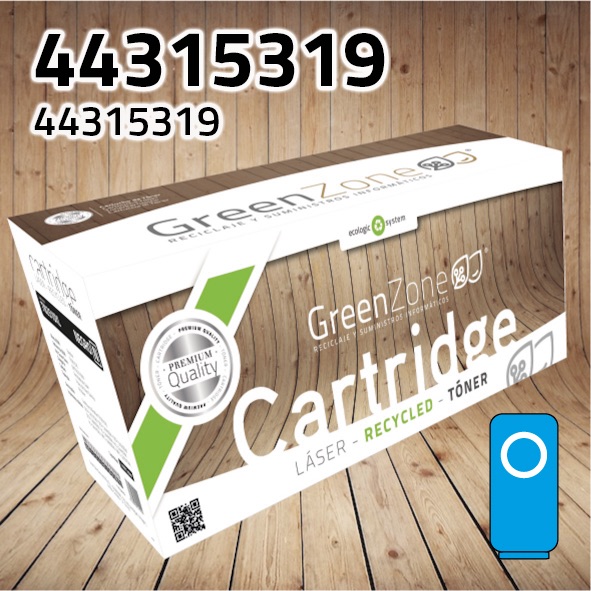 Green Zone para Oki 44315319 Kit Toner Cian (6.000 Copias)