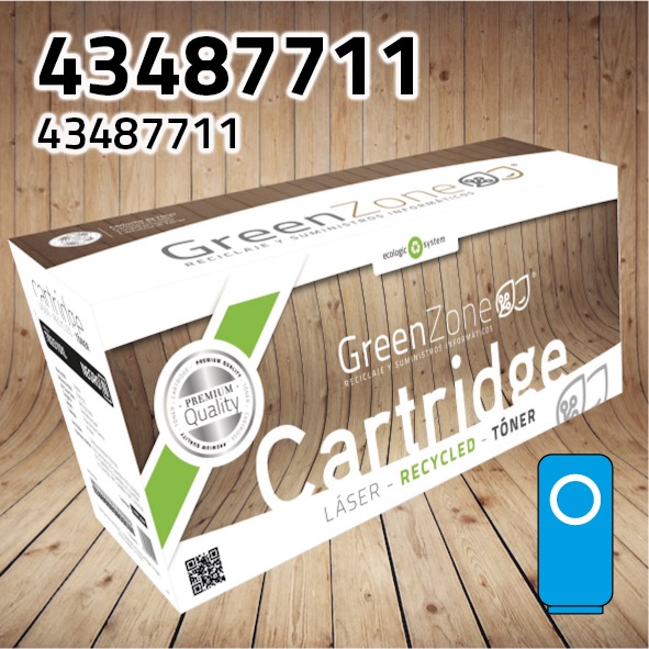 Green Zone para Oki 43487711 Kit Toner Cian (6.000 Copias)