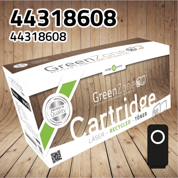 Green Zone para Oki 44318608 Kit Toner Negro (11.000 Copias)
