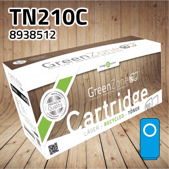 Green Zone para Konica Minolta 8938512 (TN210C) Kit Toner Cian (12.000 Copias)