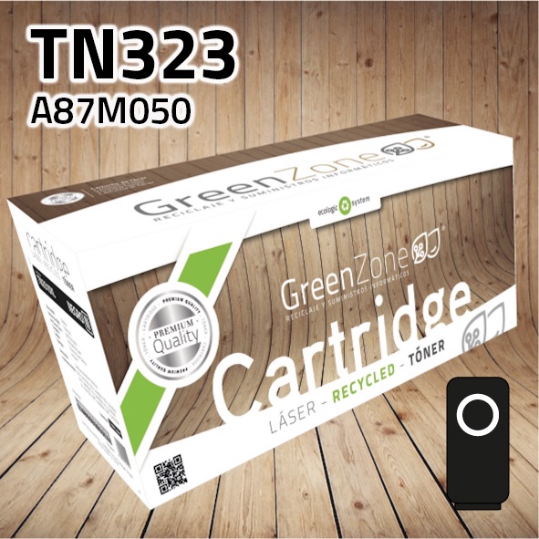 Green Zone para Konica Minolta A87M050 (TN323) Kit Toner Negro (23.000 Copias)