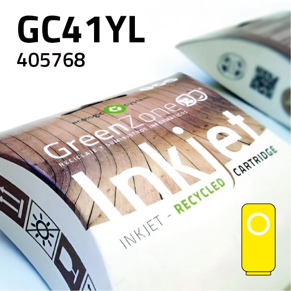 Green Zone para Ricoh 405768 (GC41YL) Amarillo (30 ml)