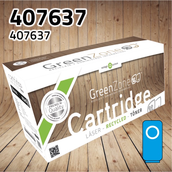 Green Zone para Ricoh 407637 Cian (6.000 Copias)