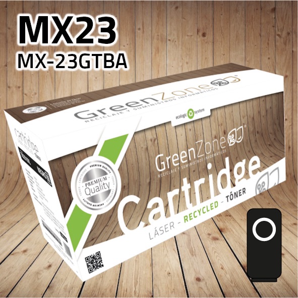 [GSHTMX23N] Tóner Sharp MX23 (MX-23GTBA) polimerizado negro | 18.000 páginas | Green Zone