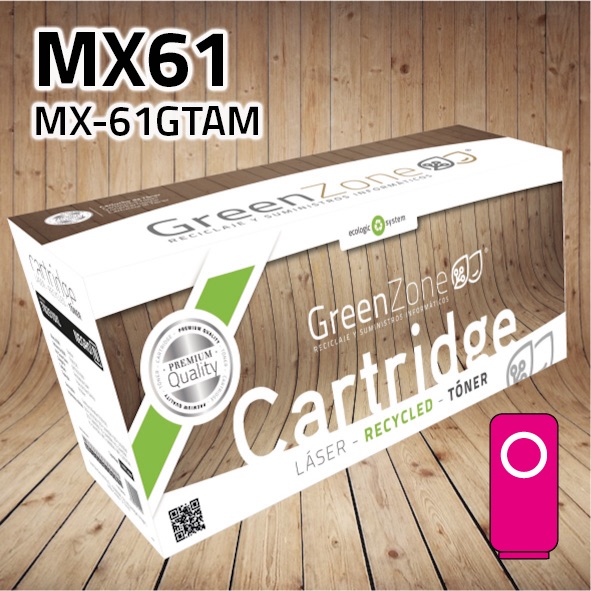 [GSHTMX61M] Tóner Sharp MX61 (MX-61GTAM) magenta | 24.000 páginas | Green Zone