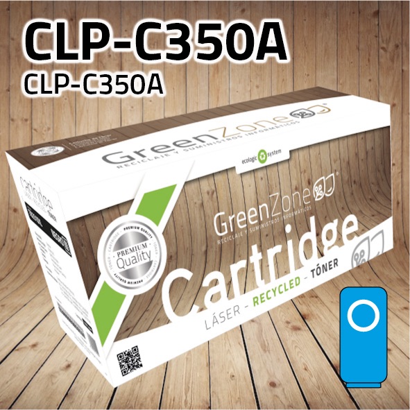 Green Zone para Samsung CLP-C350A Kit Toner Cian (2.000 Copias)