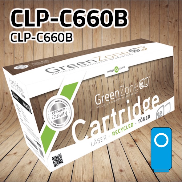 Green Zone para Samsung CLP-C660B Kit Toner Cian (5.000 Copias)