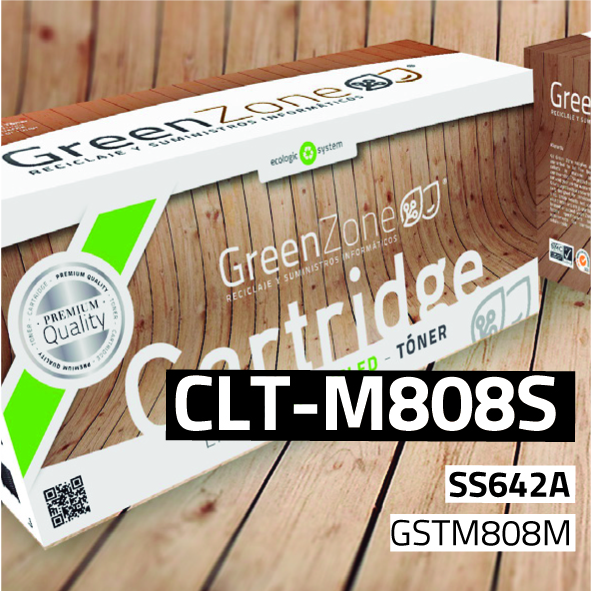 Green Zone para Samsung CLT-M808S Kit Toner Magenta (20.000 Copias)