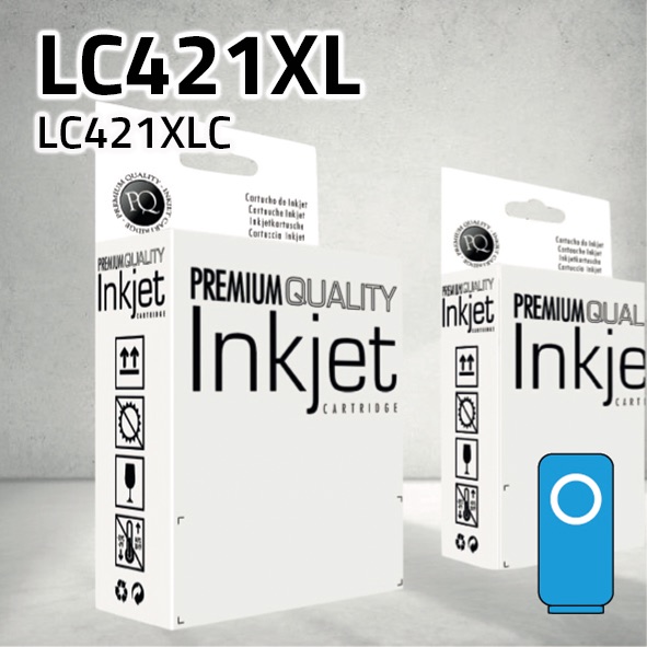 Cartucho Brother LC421XL cian | 500 páginas | compatible