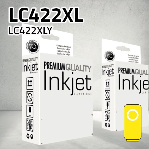 [CLBCLC422XY] Cartucho Brother LC422XL amarillo | 1.500 páginas | compatible