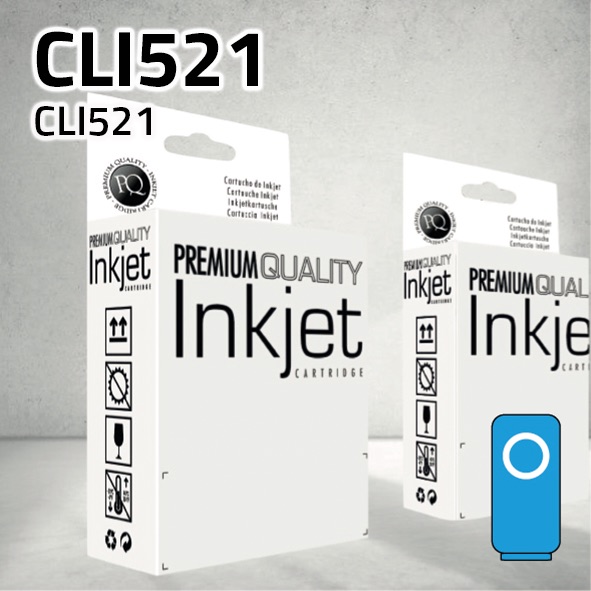 [CLCCCLI521C] Cartucho Canon CLI521C cian | 10,5 ml | compatible