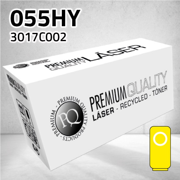 [CLCT055HY] Tóner Canon (055HY) 3017C002 amarillo | 5.900 páginas | compatible