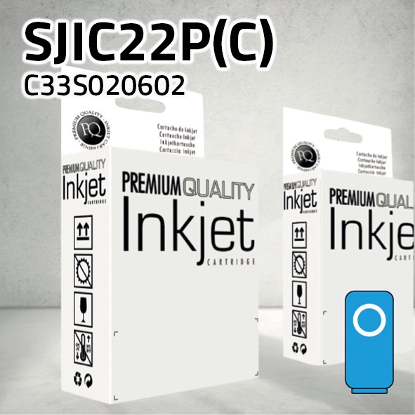 [CLECT0602C] Cartucho Epson C33S020602 (SJIC22P(C)) cian | 32,5 ml | compatible