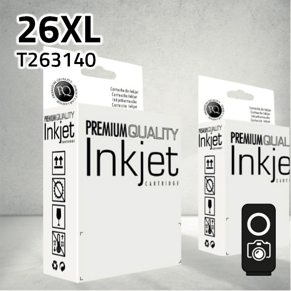 [CLECT2631XNP] Cartucho Epson T263140 negro foto | 12 ml | compatible