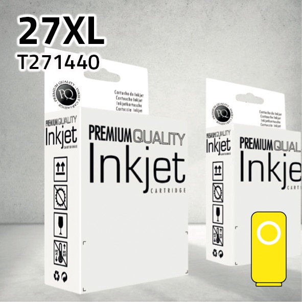 [CLECT2714XY] Cartucho Epson T271440 (27XL) amarillo | 15 ml | compatible
