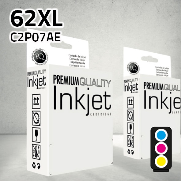[CLHC2P07XC] Cartucho HP C2P07AE (62XL) color | 18 ml | compatible