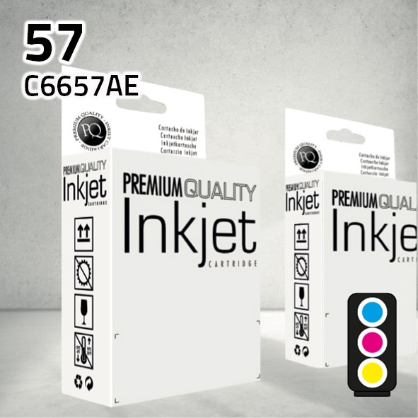 Marca Clone para HP C6657AE (57) Color (3x6 ml)