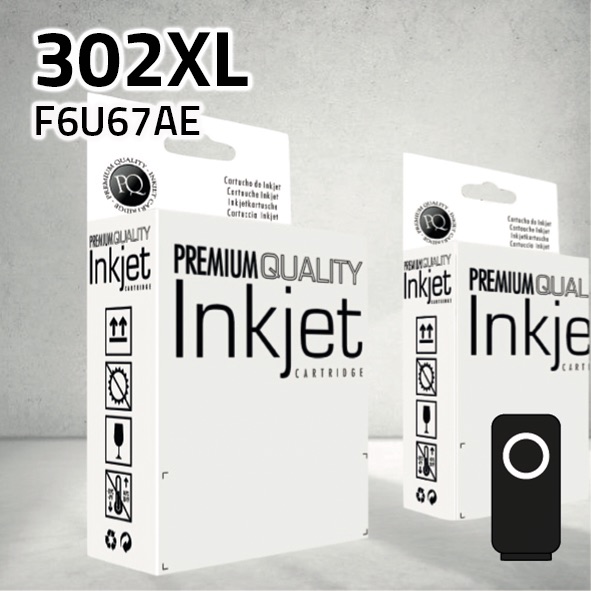 Marca Clone para HP F6U67AE (302XL) Negro (20 ml).