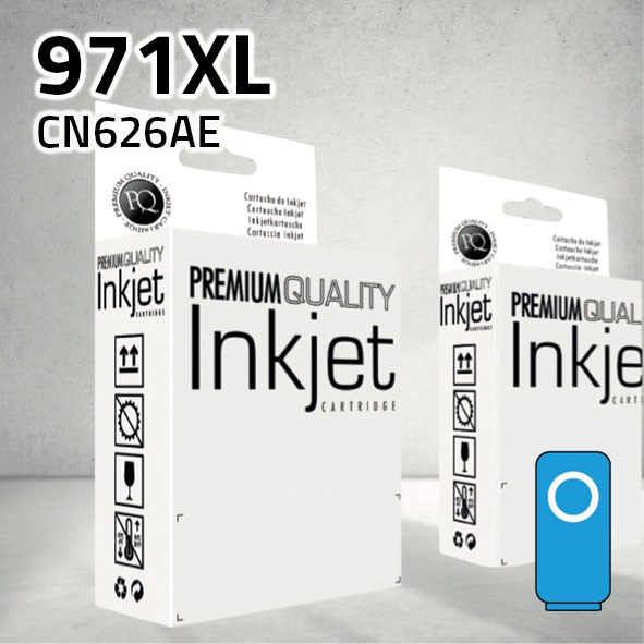 Marca Clone para HP CN626AE (971XL) Cian (90 ml)