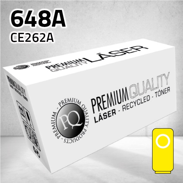 Tóner HP CE262A (648A) amarillo | 11.000 páginas | compatible