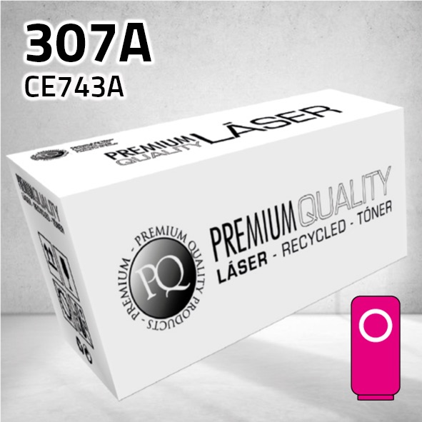 Tóner HP CE743A (307A) magenta | 7.000 páginas | compatible