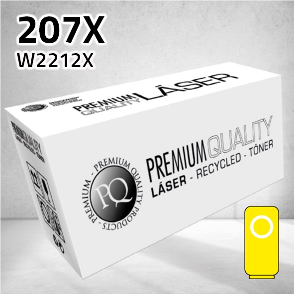 [CLHTW2212XY] Tóner HP W2212X (207X) amarillo | 2.450 páginas | compatible