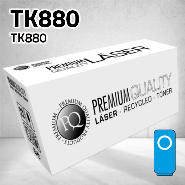 Tóner Kyocera TK880 cian | 18.000 páginas | compatible