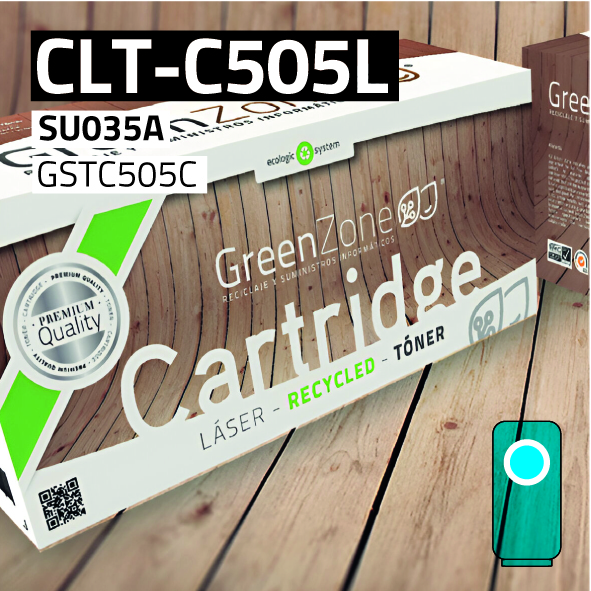 Tóner Samsung CLT-C505L cian | 3.500 páginas | Green Zone