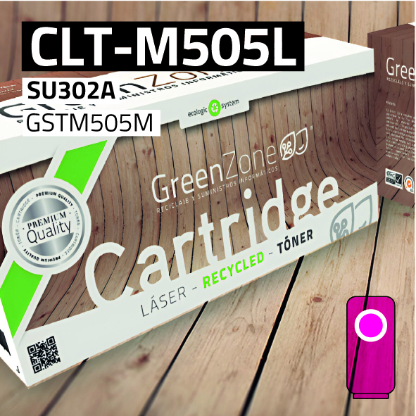 Tóner Samsung CLT-M505L magenta | 3.500 páginas | Green Zone