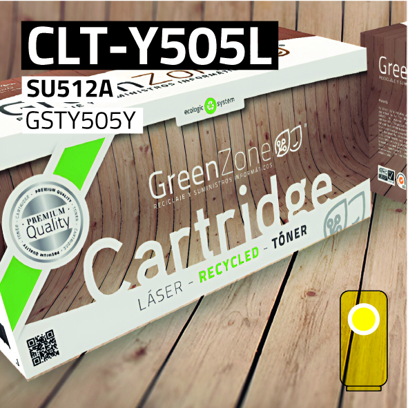 Green Zone para Samsung CLT-Y505L Amarillo (3.500 Copias)